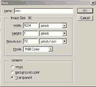Диалоговое окно New